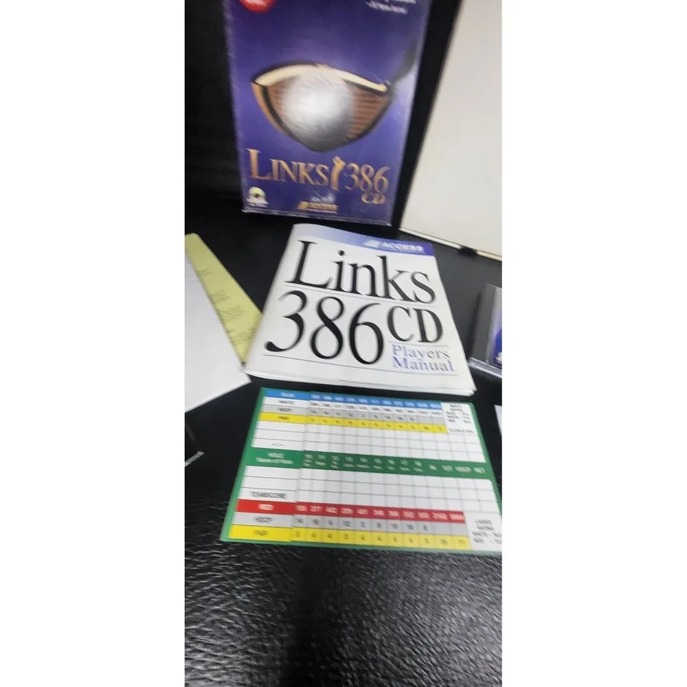 LINKS 386 CD Rom Game Golf Retro Big Box Access Software Install